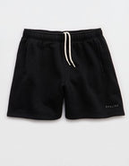 OFFLINE By Aerie 5" Cloud Fleece Short - True Black