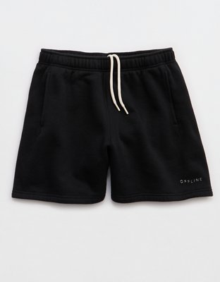 OFFLINE By Aerie 5" Cloud Fleece Short - True Black