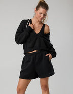 OFFLINE By Aerie 5" Cloud Fleece Short - True Black