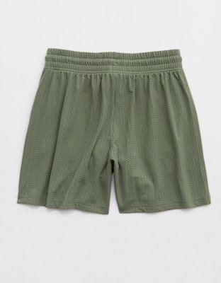 OFFLINE By Aerie Mesh Basketball Short - Festive Olive