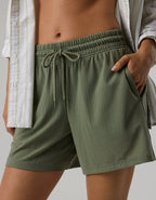 OFFLINE By Aerie Mesh Basketball Short - Festive Olive