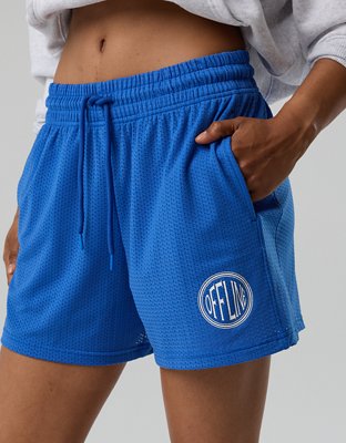 OFFLINE By Aerie Mesh Basketball Short - Cobalt Jewel