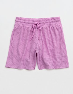OFFLINE By Aerie Mesh Basketball Short - Planet Pink