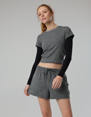 OFFLINE By Aerie Weekend Away Short - Dark Heather Gray
