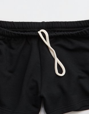OFFLINE By Aerie OTT Fleece Shortie - True Black