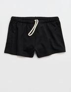 OFFLINE By Aerie OTT Fleece Shortie - True Black