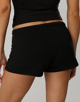 OFFLINE By Aerie OTT Fleece Shortie - True Black