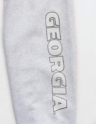 Georgia Bulldogs OFFLINE By Aerie Jogger - Light Heather Gray