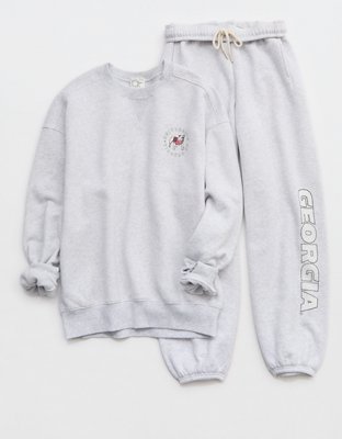 Georgia Bulldogs OFFLINE By Aerie Jogger - Light Heather Gray