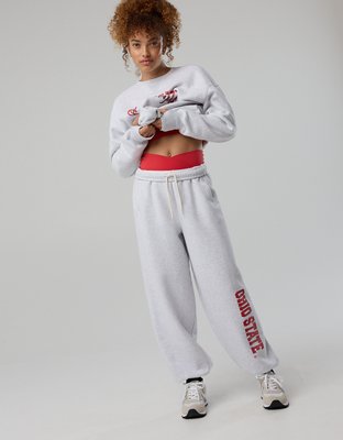 Ohio State Buckeyes OFFLINE By Aerie Jogger - Light Heather Gray
