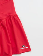 Georgia Bulldogs OFFLINE By Aerie Crossover Flowy Short. - Bright Red