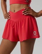 Ohio State Buckeyes OFFLINE By Aerie Crossover Flowy Short - Bright Red