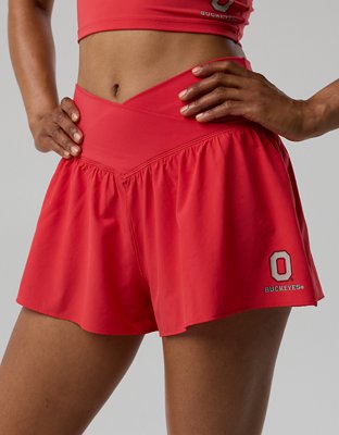 Ohio State Buckeyes OFFLINE By Aerie Crossover Flowy Short - Bright Red
