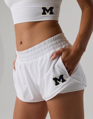 Michigan Wolverines OFFLINE By Aerie 2" Hot Stuff Short - White