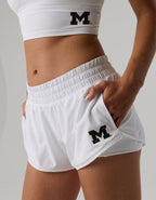 Michigan Wolverines OFFLINE By Aerie 2" Hot Stuff Short - White