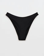 Aerie Mid Rise Cheeky Bikini Bottom - True Black