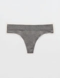 Superchill Seamless Thong Underwear - Dark Heather Gray