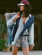 Aerie Anytime Fave Woven Shirt - Light Blue