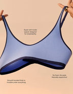Float Scoop Bralette - Cloudy Blue