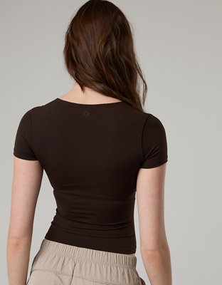 OFFLINE By Aerie Real Me XTRA T-Shirt - Deep Earth