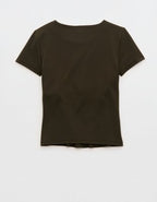 OFFLINE By Aerie Real Me XTRA T-Shirt - Olive Petal