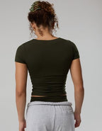 OFFLINE By Aerie Real Me XTRA T-Shirt - Olive Petal