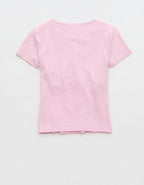 OFFLINE By Aerie Real Me XTRA T-Shirt - Parfait Pink