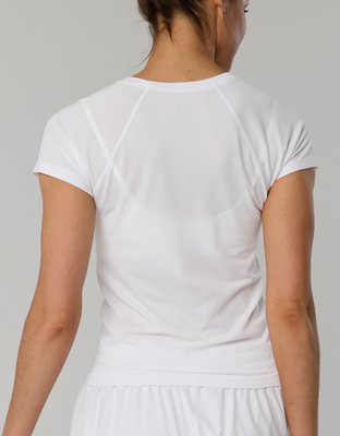 OFFLINE By Aerie Gotta Run Seamless Short Sleeve T-Shirt - White