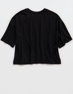 OFFLINE By Aerie Let's Stretch Cropped T-Shirt - True Black