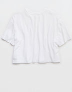 OFFLINE By Aerie Let's Stretch Cropped T-Shirt - White