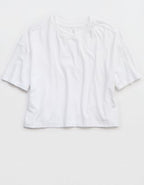 OFFLINE By Aerie Let's Stretch Cropped T-Shirt - White
