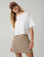 OFFLINE By Aerie Let's Stretch Cropped T-Shirt - White