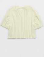 OFFLINE By Aerie Let's Stretch Cropped T-Shirt - Green Beam