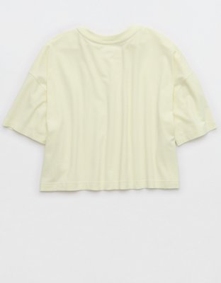 OFFLINE By Aerie Let's Stretch Cropped T-Shirt - Green Beam