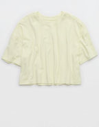OFFLINE By Aerie Let's Stretch Cropped T-Shirt - Green Beam