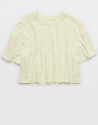 OFFLINE By Aerie Let's Stretch Cropped T-Shirt - Green Beam