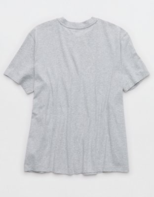 OFFLINE By Aerie Let's Stretch Short Sleeve Boyfriend T-Shirt - Medium Heather Gray