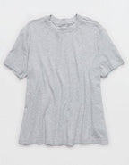 OFFLINE By Aerie Let's Stretch Short Sleeve Boyfriend T-Shirt - Medium Heather Gray