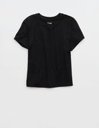 OFFLINE By Aerie Weekend Away Short Sleeve Ringer T-Shirt - True Black