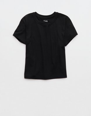 OFFLINE By Aerie Weekend Away Short Sleeve Ringer T-Shirt - True Black