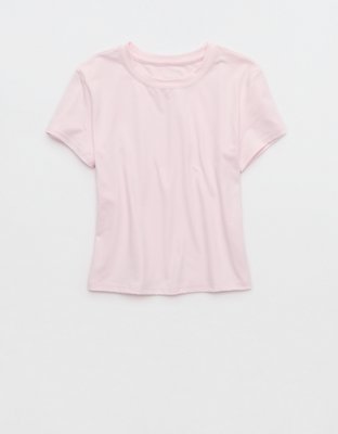 OFFLINE By Aerie Weekend Away Short Sleeve Ringer T-Shirt - Pink Petal