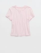 OFFLINE By Aerie Weekend Away Short Sleeve Ringer T-Shirt - Pink Petal
