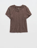 OFFLINE By Aerie Weekend Away Short Sleeve Ringer T-Shirt - Deep Earth