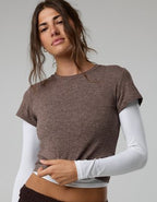 OFFLINE By Aerie Weekend Away Short Sleeve Ringer T-Shirt - Deep Earth