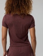 OFFLINE By Aerie Weekend Away Short Sleeve Ringer T-Shirt - Royal Berry