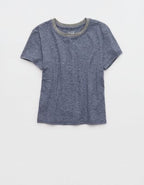 OFFLINE By Aerie Weekend Away Short Sleeve Ringer T-Shirt - Royal Navy