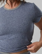 OFFLINE By Aerie Weekend Away Short Sleeve Ringer T-Shirt - Royal Navy