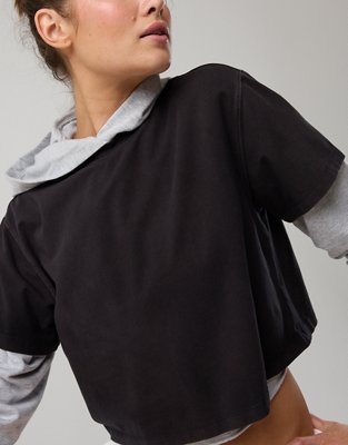 OFFLINE By Aerie OG Cotton Short Sleeve T-Shirt - Washed Black