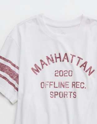 OFFLINE By Aerie Let's Stretch Seamed Boyfriend T-Shirt - White