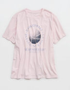 OFFLINE By Aerie Let's Stretch Seamed Boyfriend T-Shirt - Pink Petal